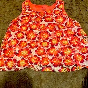 The shirt is Pink,Yellow,Purple,Orange and White.